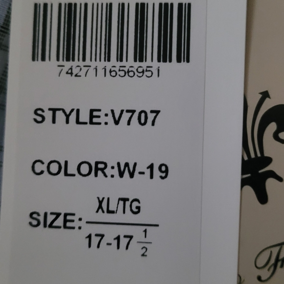 Rosso Fiorentino Plaid dress Shirt  Men's Size17- 17 1/2 - Picture 6 of 6